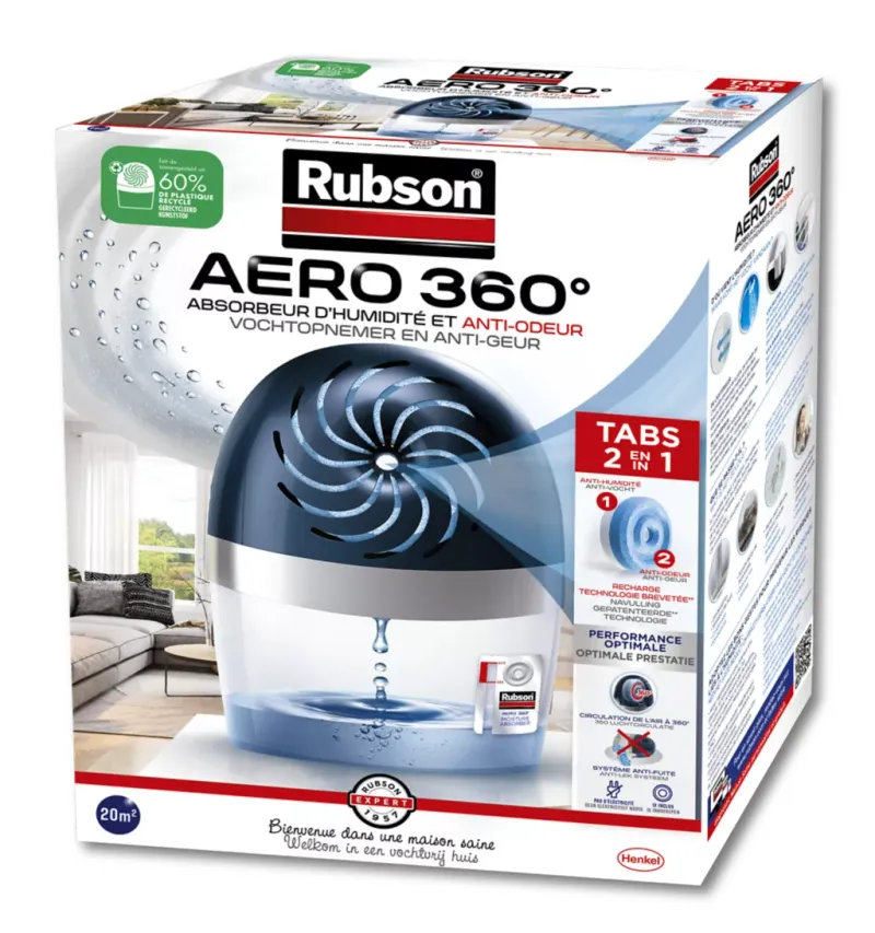 Rubson AERO 360° Appareil 20 m² (1 recharge de 450 g)